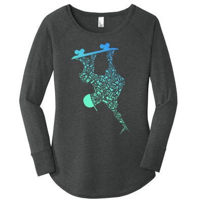 Skateboarding For Skater Gear Skateboard Women's Perfect Tri Tunic Long Sleeve Shirt