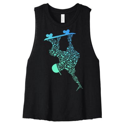 Skateboarding For Skater Gear Skateboard Women's Racerback Cropped Tank