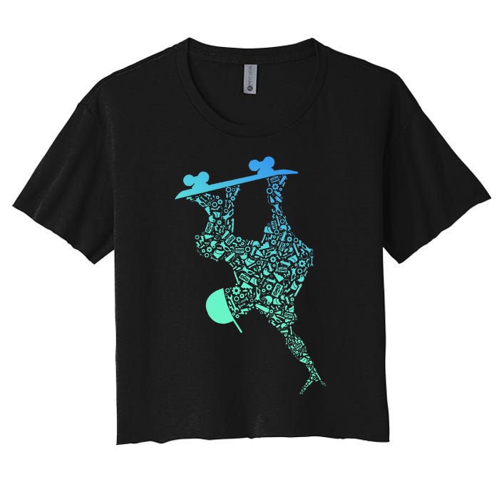 Skateboarding For Skater Gear Skateboard Women's Crop Top Tee