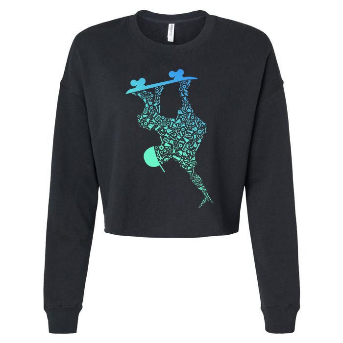 Skateboarding For Skater Gear Skateboard Cropped Pullover Crew