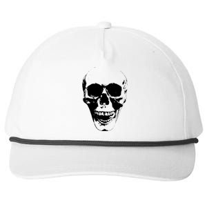 Skull Face Silhouette Grunge Rock Graphic Halloween Horror Snapback Five-Panel Rope Hat