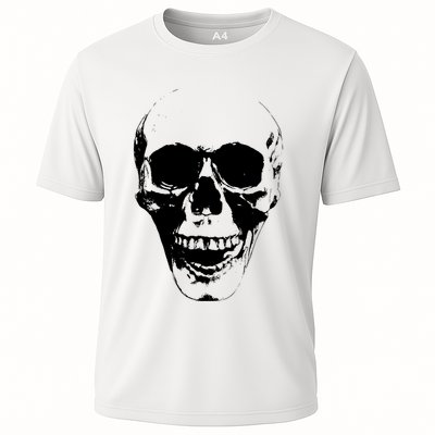 Skull Face Silhouette Grunge Rock Graphic Halloween Horror Performance Shirt
