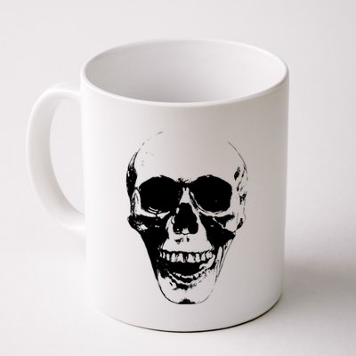 Skull Face Silhouette Grunge Rock Graphic Halloween Horror Mug