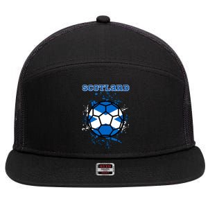 Scotland Funny 7 Panel Mesh Trucker Snapback Hat