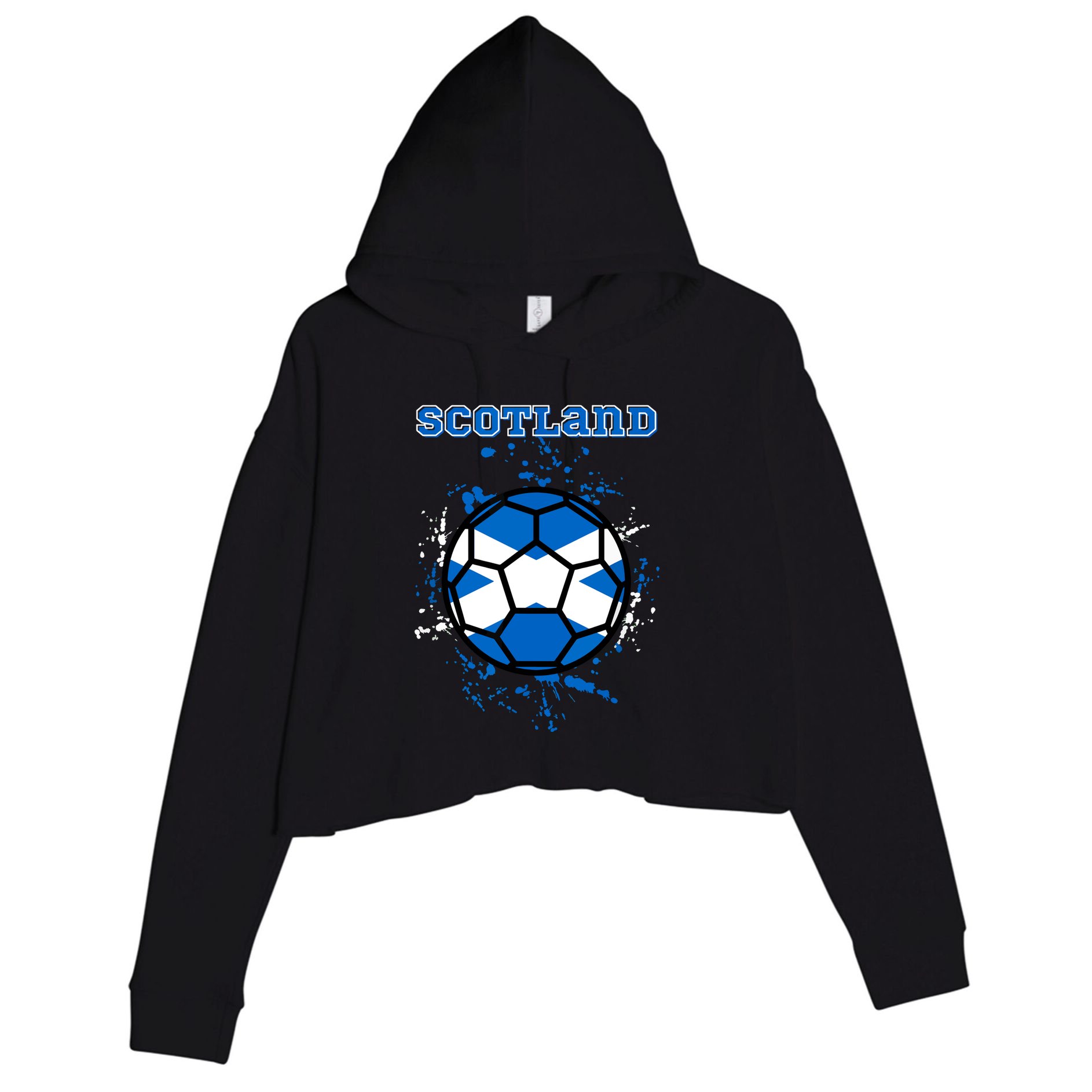 Scotland Funny Crop Fleece Hoodie