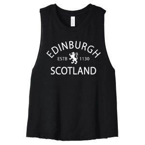 Scotland Flag Scottish Ancestry Funny Scotland Women's Racerback Cropped Tank