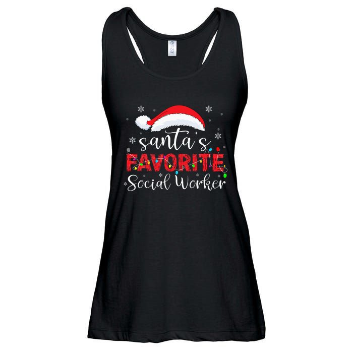 SantaS Favorite Social Worker Ladies Essential Flowy Tank