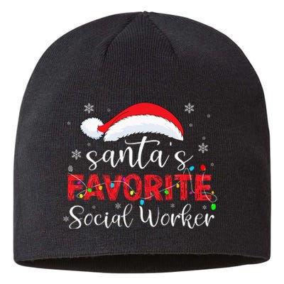 SantaS Favorite Social Worker Sustainable Beanie