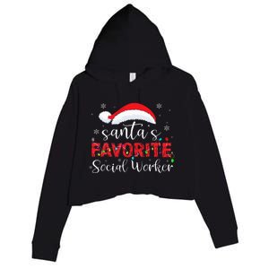 SantaS Favorite Social Worker Crop Fleece Hoodie