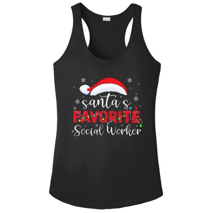 SantaS Favorite Social Worker Ladies PosiCharge Competitor Racerback Tank