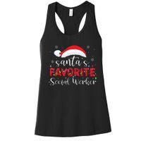 SantaS Favorite Social Worker Women's Racerback Tank