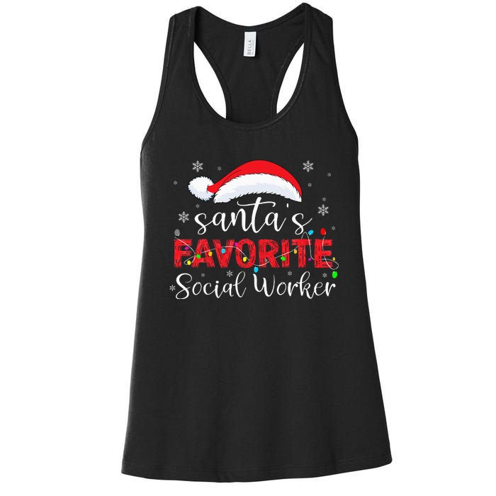 SantaS Favorite Social Worker Women's Racerback Tank