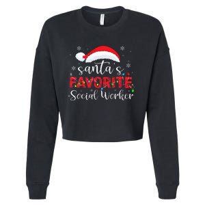 SantaS Favorite Social Worker Cropped Pullover Crew