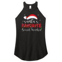 SantaS Favorite Social Worker Women's Perfect Tri Rocker Tank