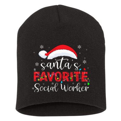 SantaS Favorite Social Worker Short Acrylic Beanie