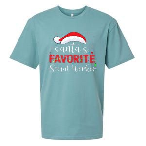 SantaS Favorite Social Worker Sueded Cloud Jersey T-Shirt