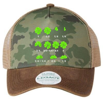 Shamrock Fraction St Patricks Day Math Teacher Student Legacy Tie Dye Trucker Hat