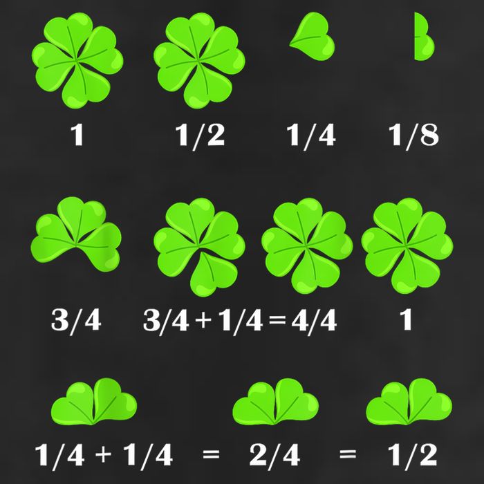 Shamrock Fraction St Patricks Day Math Teacher Student 7 Panel Mesh Trucker Snapback Hat