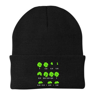 Shamrock Fraction St Patricks Day Math Teacher Student Knit Cap Winter Beanie