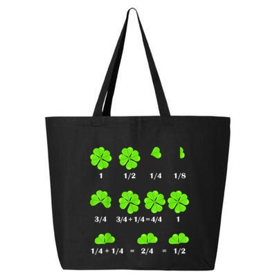 Shamrock Fraction St Patricks Day Math Teacher Student 25L Jumbo Tote