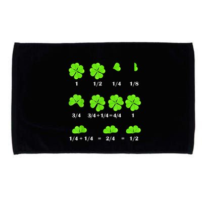 Shamrock Fraction St Patricks Day Math Teacher Student Microfiber Hand Towel
