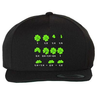 Shamrock Fraction St Patricks Day Math Teacher Student Wool Snapback Cap