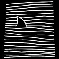 Shark Fin Shark Swimming Cooling Performance Crew T-Shirt