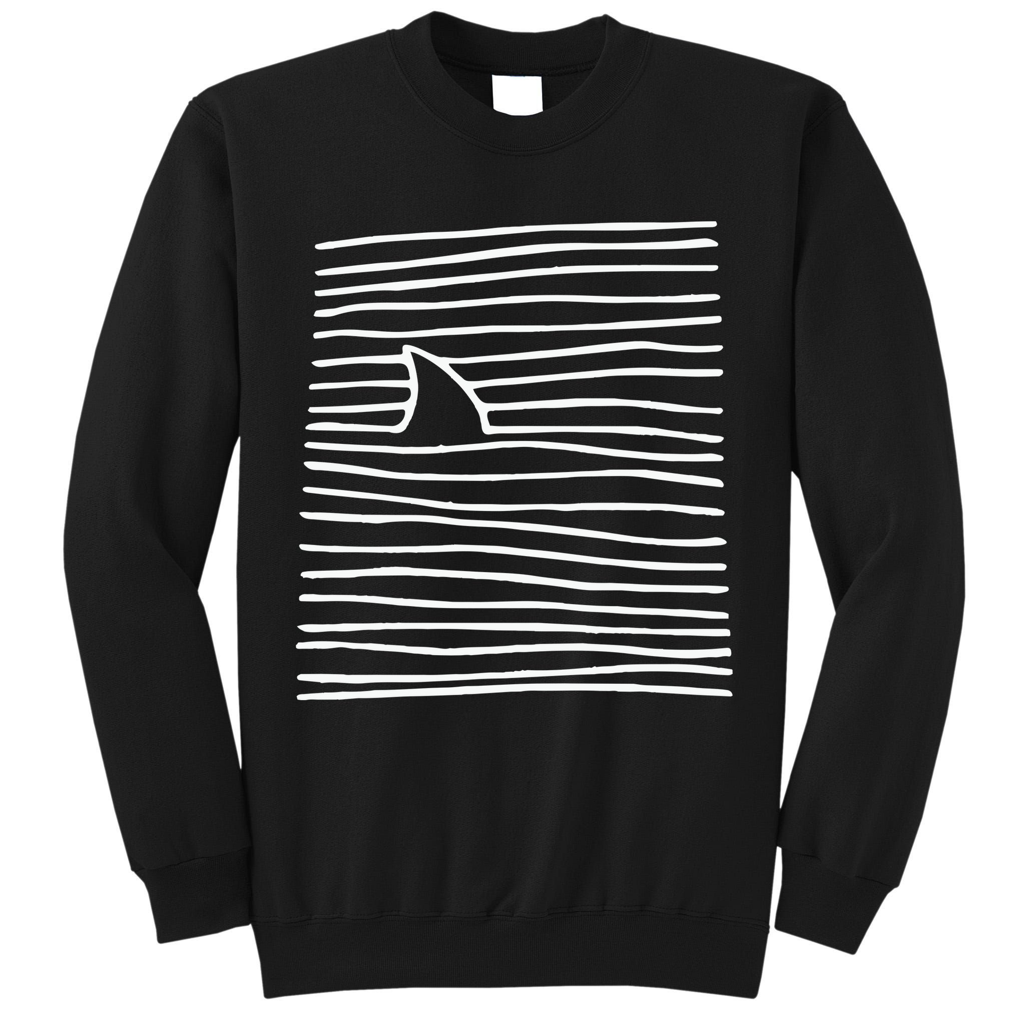 Shark Fin Shark Swimming Tall Sweatshirt