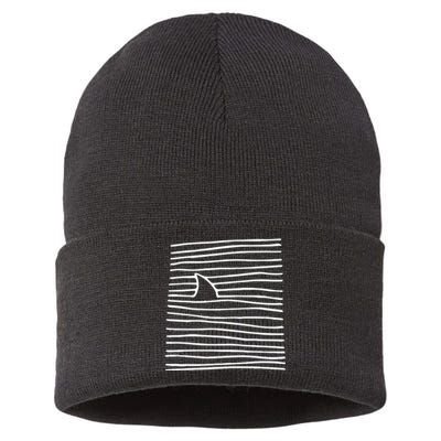 Shark Fin Shark Swimming Sustainable Knit Beanie