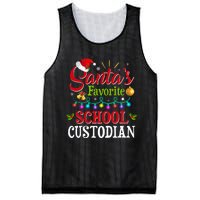 SantaS Favorite School Custodian Christmas Santa Hat Light Mesh Reversible Basketball Jersey Tank