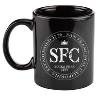 San Francisco Sucka Free City Sf Patch Badge Logo 11oz C Handle Ceramic Mug