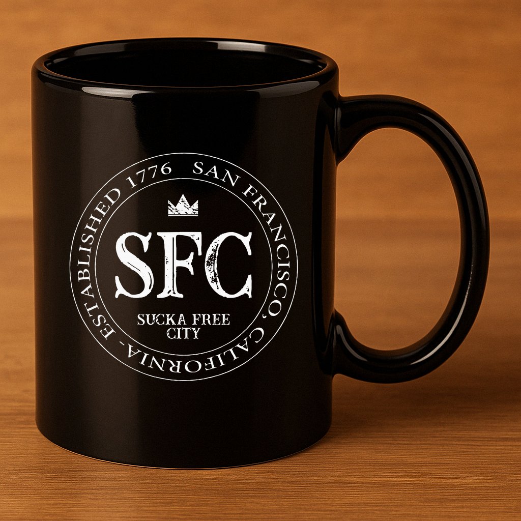 San Francisco Sucka Free City Sf Patch Badge Logo 11oz C Handle Ceramic Mug