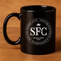 San Francisco Sucka Free City Sf Patch Badge Logo 11oz C Handle Ceramic Mug