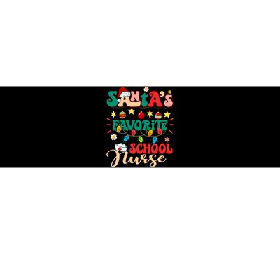 SantaS Favorite School Nurse Santa Hat Xmas Light Christmas Bumper Sticker