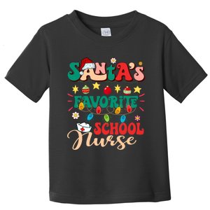 SantaS Favorite School Nurse Santa Hat Xmas Light Christmas Toddler T-Shirt