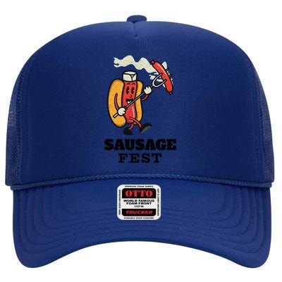 Sausage Fest Sausage Cute Gift High Crown Mesh Back Trucker Hat