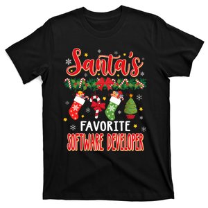 SantaS Favorite Software Developer Santa Hat Xmas T-Shirt