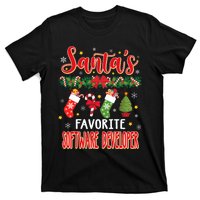 SantaS Favorite Software Developer Santa Hat Xmas T-Shirt