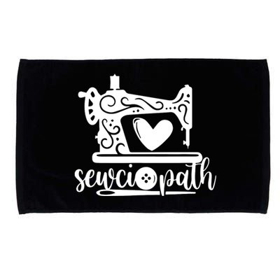 Sewciopath Funny Sewing Lover Sewer Tailor Sewing Machine Microfiber Hand Towel