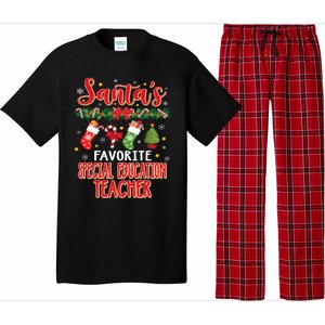 SantaS Favorite Special Education Teacher Santa Hat Xmas Pajama Set