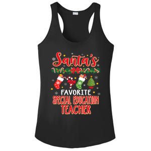 SantaS Favorite Special Education Teacher Santa Hat Xmas Ladies PosiCharge Competitor Racerback Tank