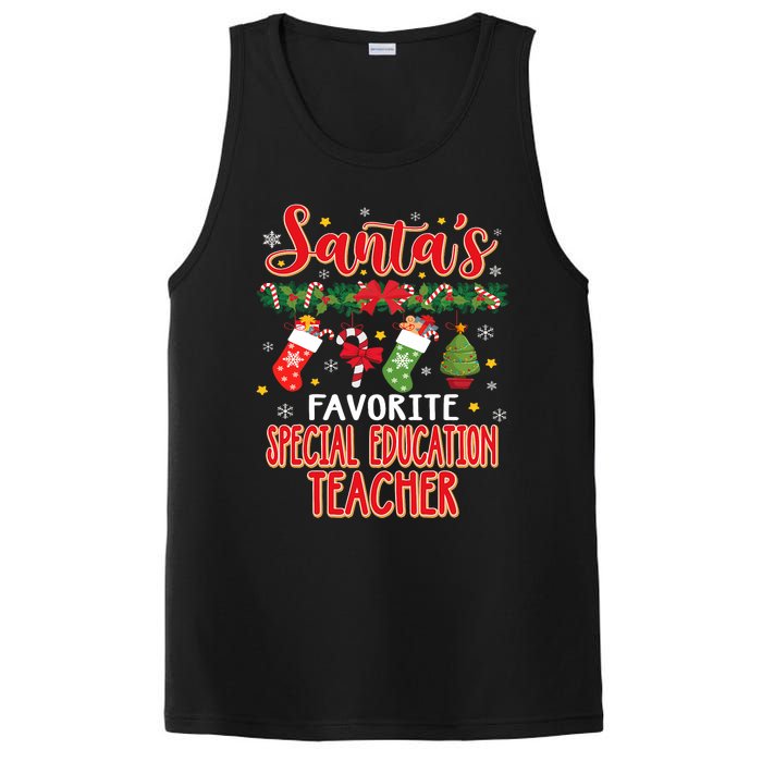 SantaS Favorite Special Education Teacher Santa Hat Xmas PosiCharge Competitor Tank