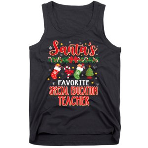 SantaS Favorite Special Education Teacher Santa Hat Xmas Tank Top