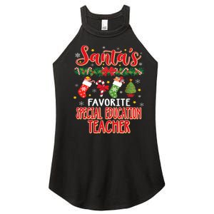 SantaS Favorite Special Education Teacher Santa Hat Xmas Women's Perfect Tri Rocker Tank