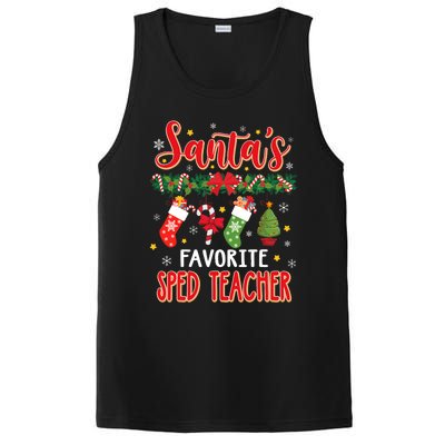 SantaS Favorite Sped Teacher Santa Hat Xmas PosiCharge Competitor Tank