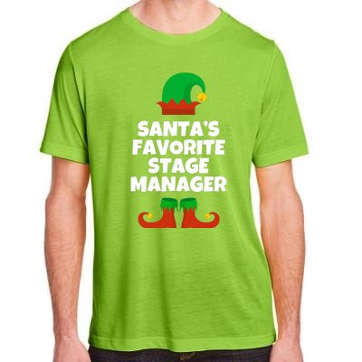 SantaS Favorite Stage Manager Christmas Funny Hat Adult ChromaSoft Performance T-Shirt