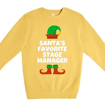 SantaS Favorite Stage Manager Christmas Funny Hat Premium Crewneck Sweatshirt