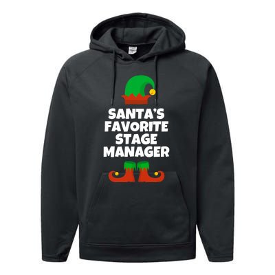 SantaS Favorite Stage Manager Christmas Funny Hat Performance Fleece Hoodie