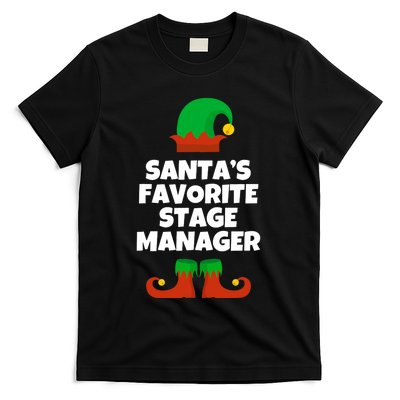 SantaS Favorite Stage Manager Christmas Funny Hat T-Shirt