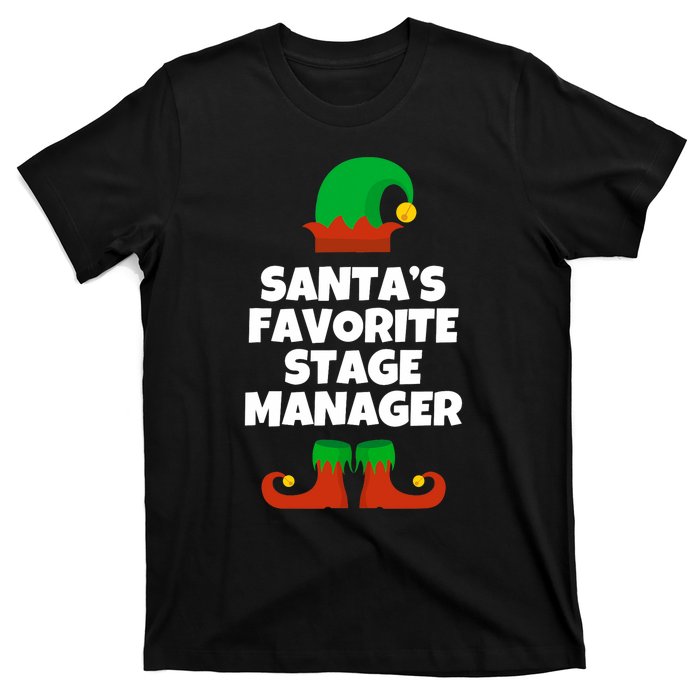 SantaS Favorite Stage Manager Christmas Funny Hat T-Shirt